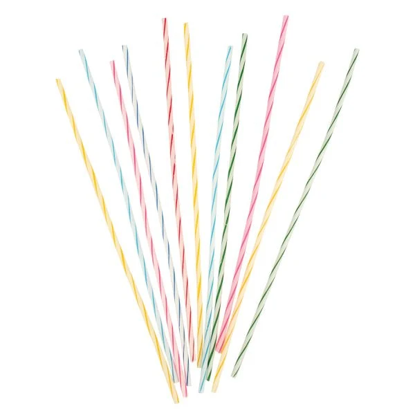 Bunte Kerzen Spirale 18cm 24Stk