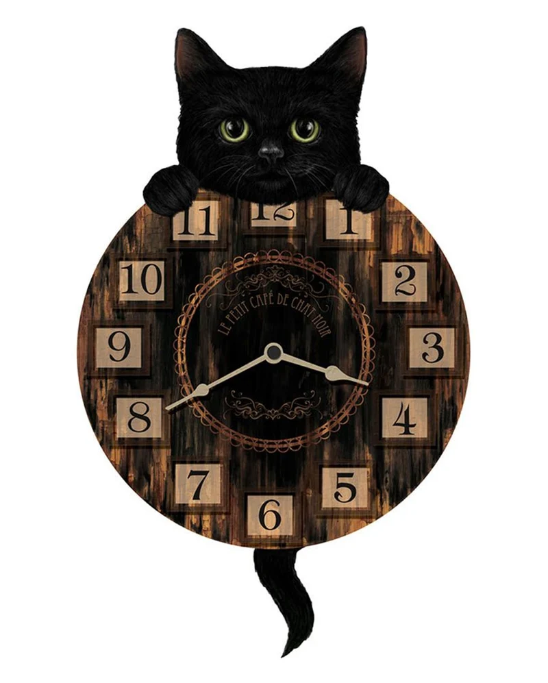 Kätzchen Wanduhr mit Pendel