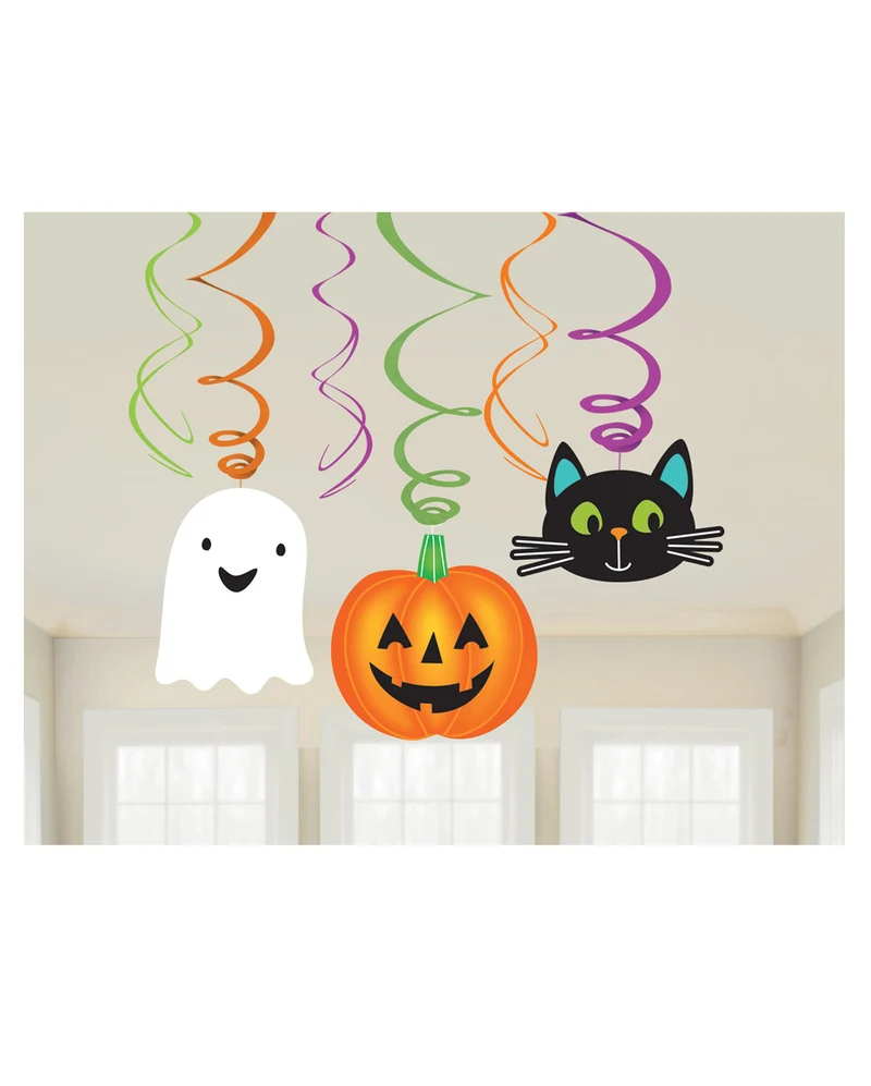 Fröhliche Halloween Spiralen Deko