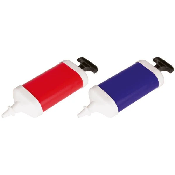 Farbige Ballonpumpe Blau oder Rot 18cm