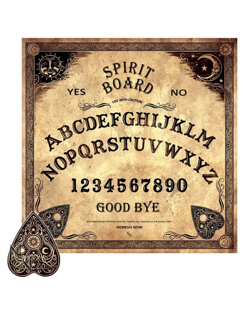 Altes Ouija Brett mit Zeiger