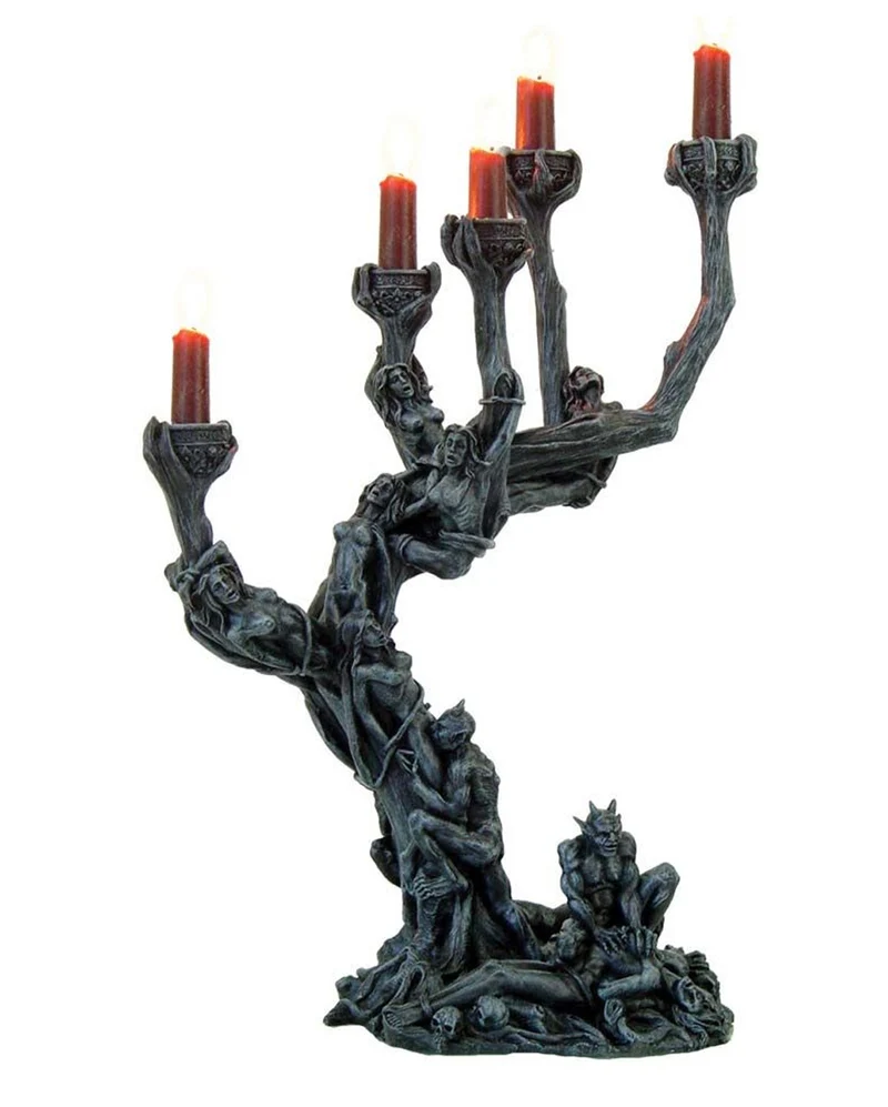 Gothic Kerzenhalter - Baum der Höllen Dämonen