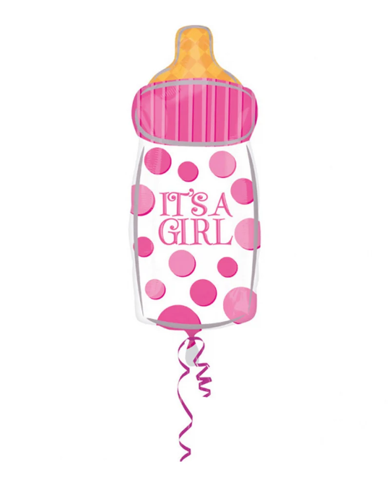 Babyflasche Folienballon "Its a Girl"