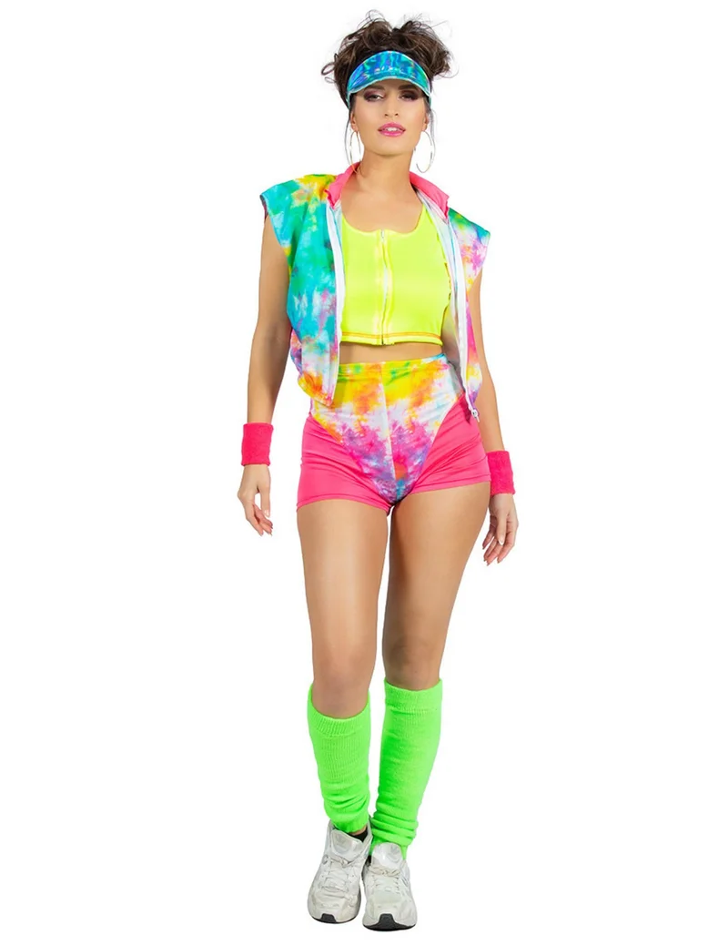 Aerobic Kostüm für Damen bunt