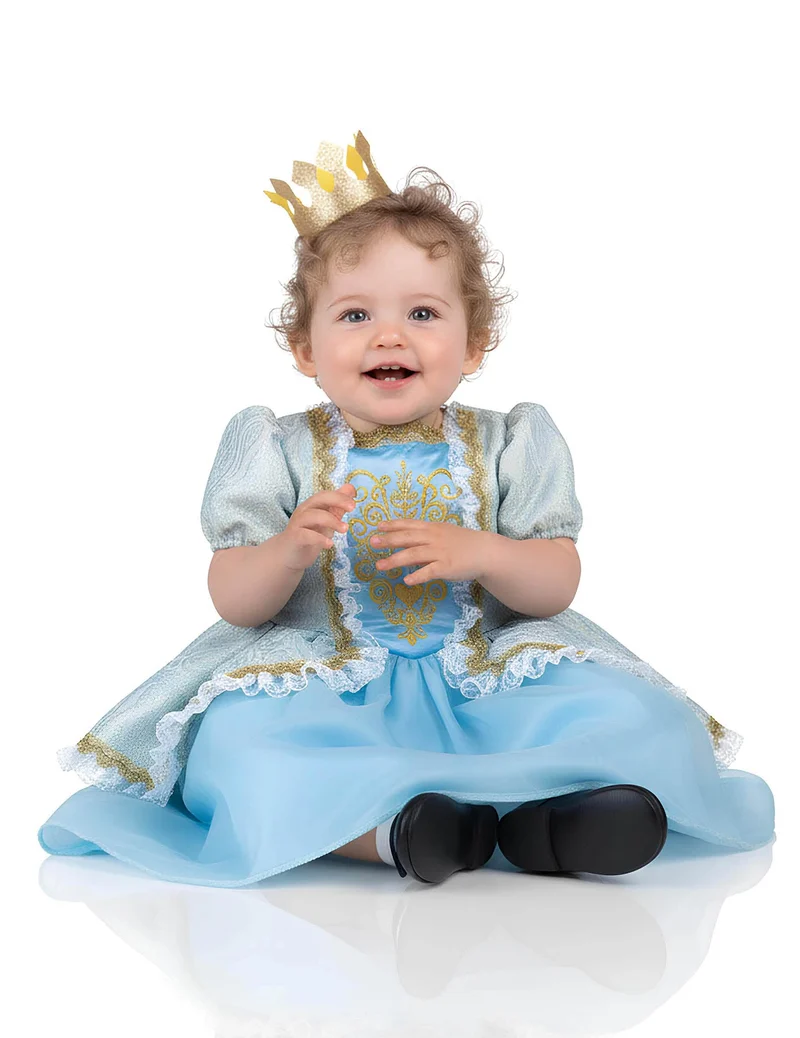 Blaues Prinzessinnen-Kostüm für Kinder