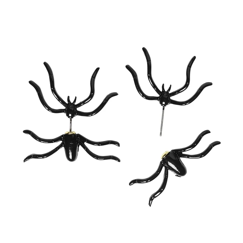 Halloween-Ohrringe Schwarze Spinnen