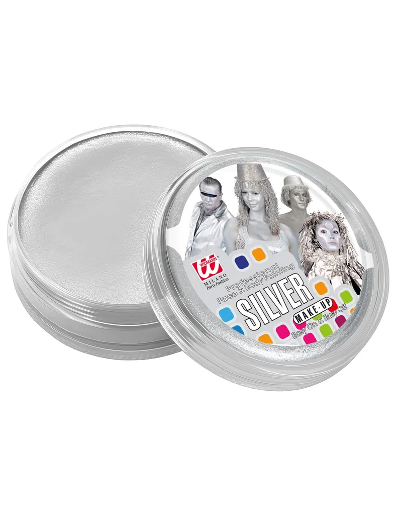 Profi-Aqua-Schminke im Tiegel Silber 25 g