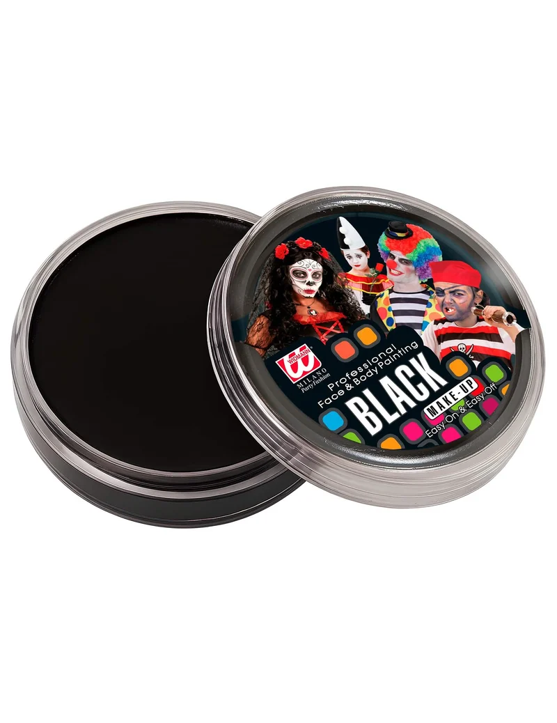 Profi-Wasserschminke Dose Schwarz 25 g