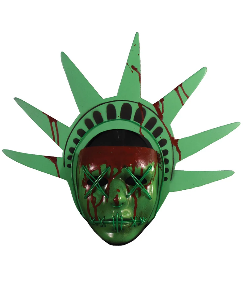 Lady Liberty Maske mit Lichteffekt - The Purge Election Year