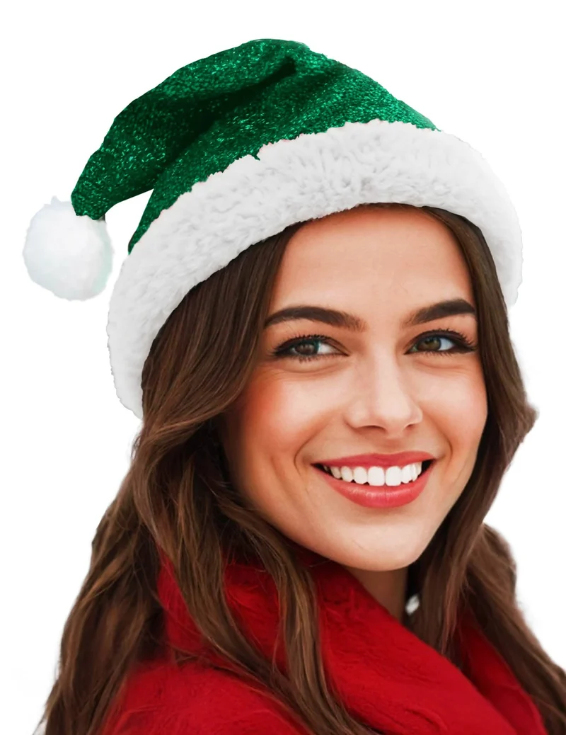 Grüne Weihnachtsmütze für Erwachsene