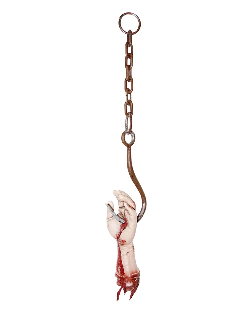Abgehackte Zombie Hand am Haken