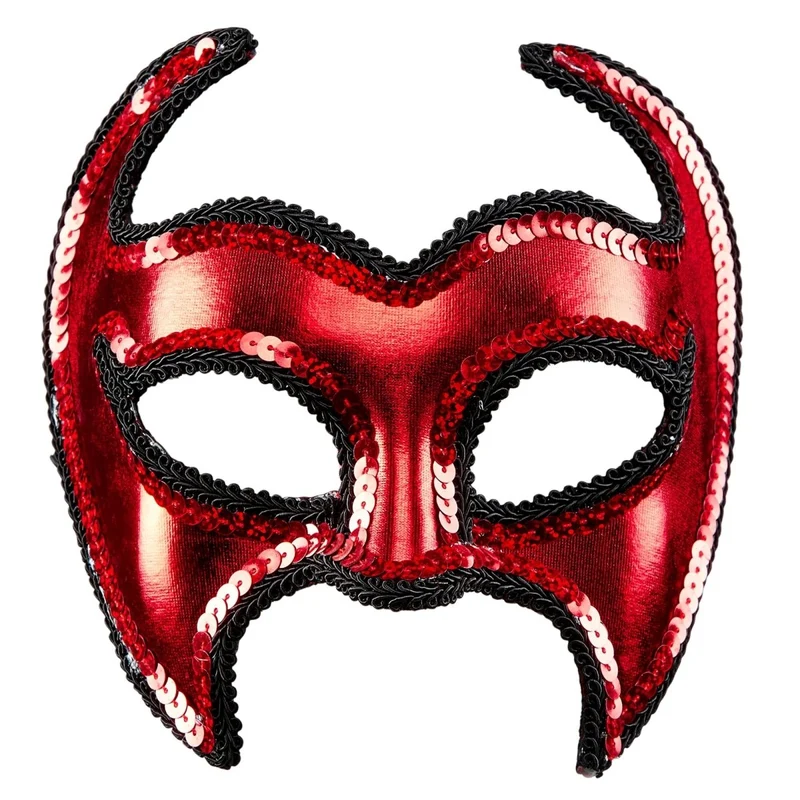 Halloween Maske Teufel Metallic