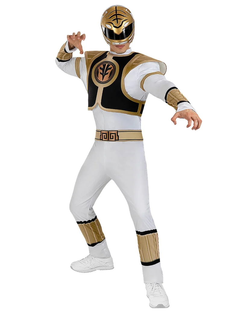 Power Ranger™ Kostüm Erwachsene weiss