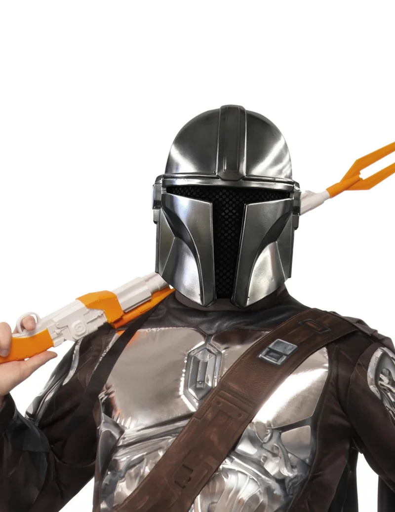 The Mandalorian™-Halbmaske für Erwachsene Star Wars™ silberfarben-schwarz