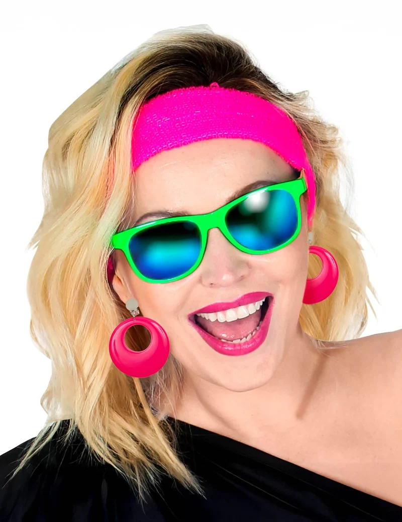 Neon rosa Ohrringe