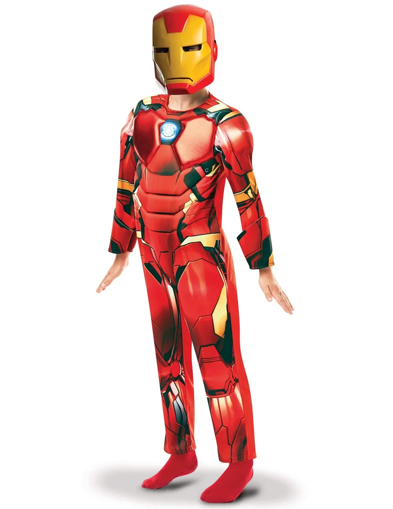 Avengers Iron Man™-Kinderkostüm Superhelden-Anzug rot-gelb