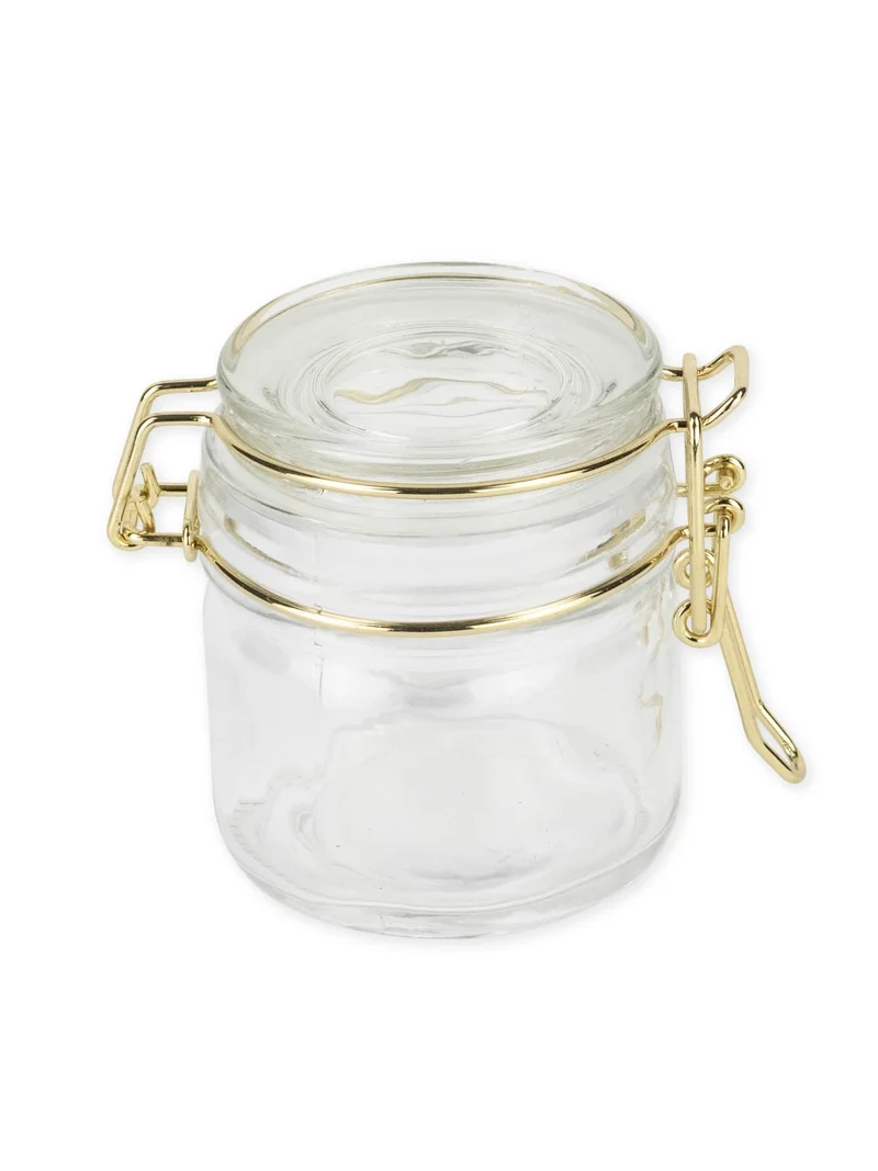 Goldfarbenes Einmachglas 6,5 x 7 cm 100 ml aus Glas