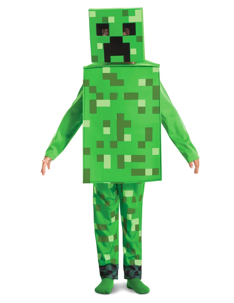 Creeper-Kostüm für Kinder Minecraft™-Verkleidung grün