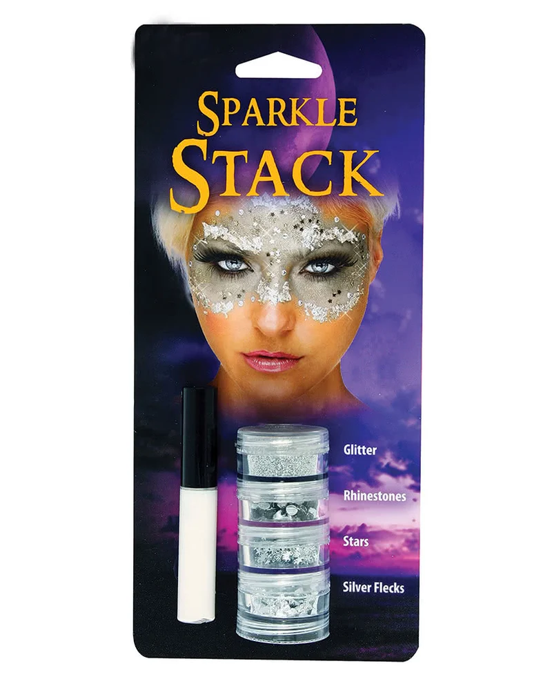 Silbernes Glitzer Stack
