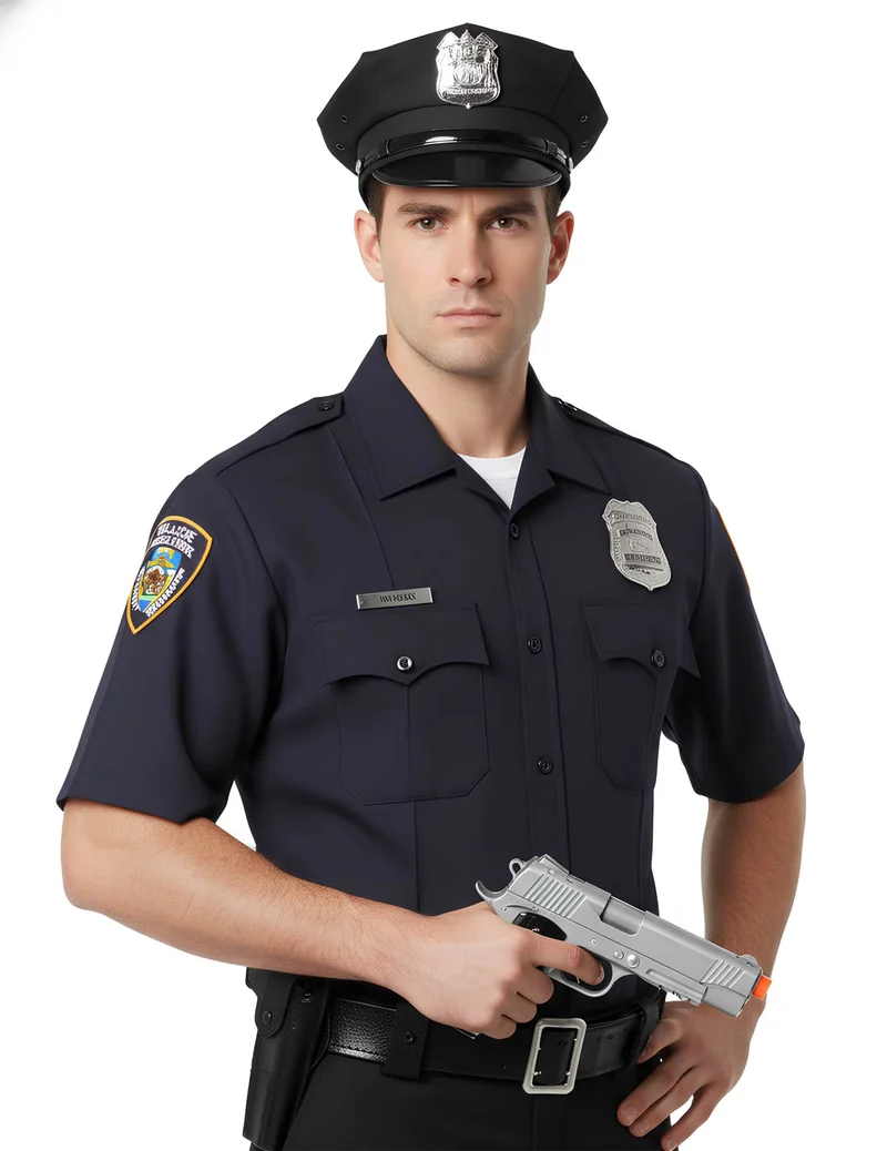 Polizeipistole aus Metall 18 cm