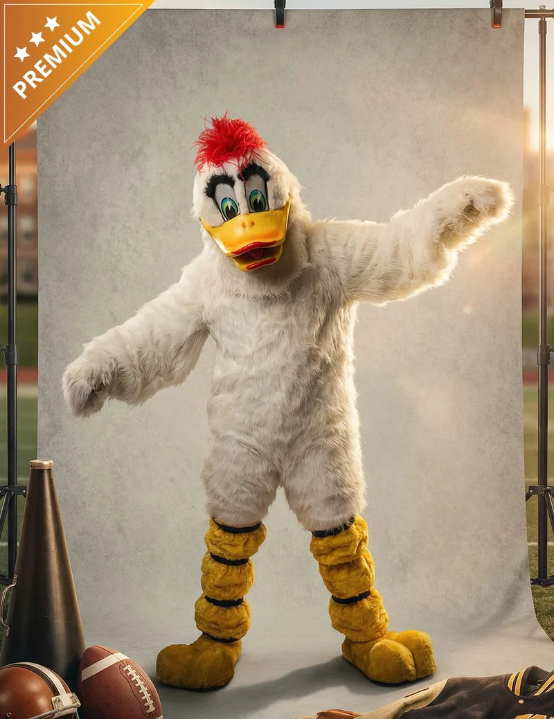Maskottchen-Kostüm weiße Ente für Erwachsene