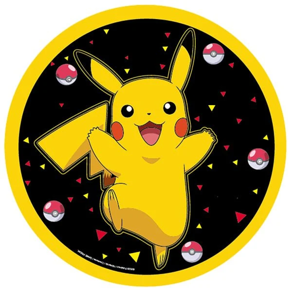Pokemon Teller Schwarz Gelb 23cm 8Stück