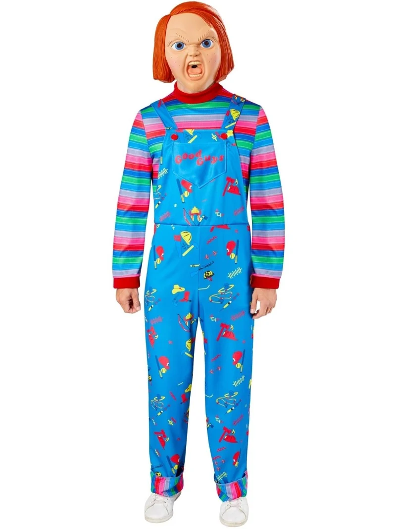 Halloween Kostüm Blau Rot Herren Chucky