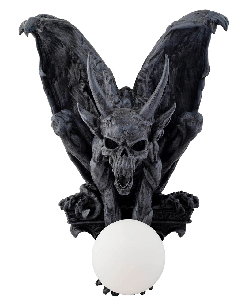 Sitzender Gargoyle mit Flügeln Wandlampe