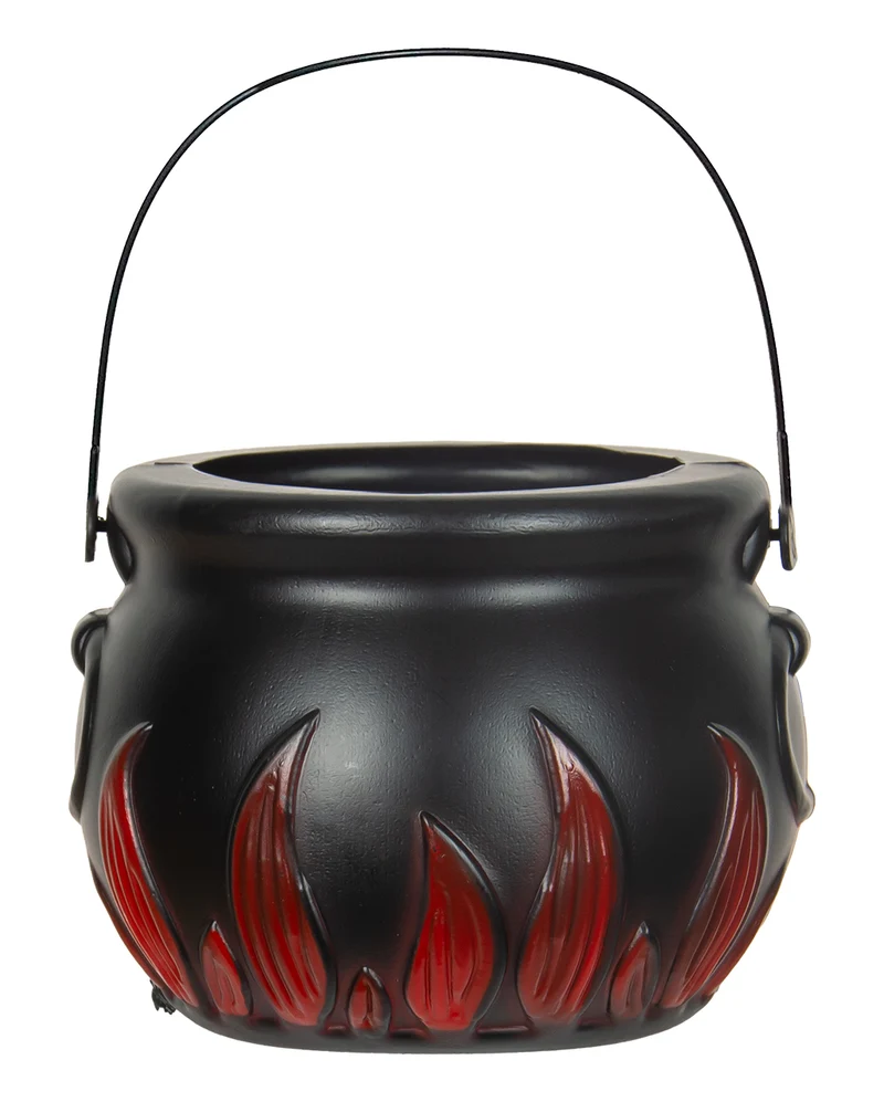 Hexenkessel mit Flammen Verzierung 18 cm