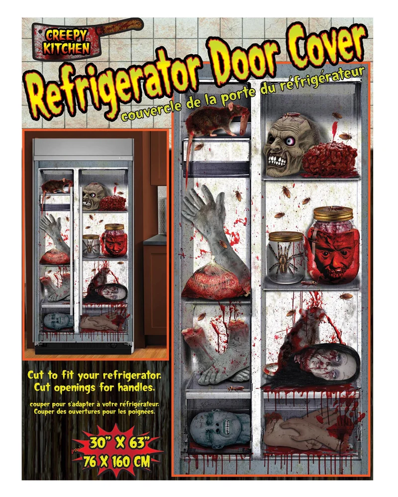 Creepy Halloween Kühlschrank Folie