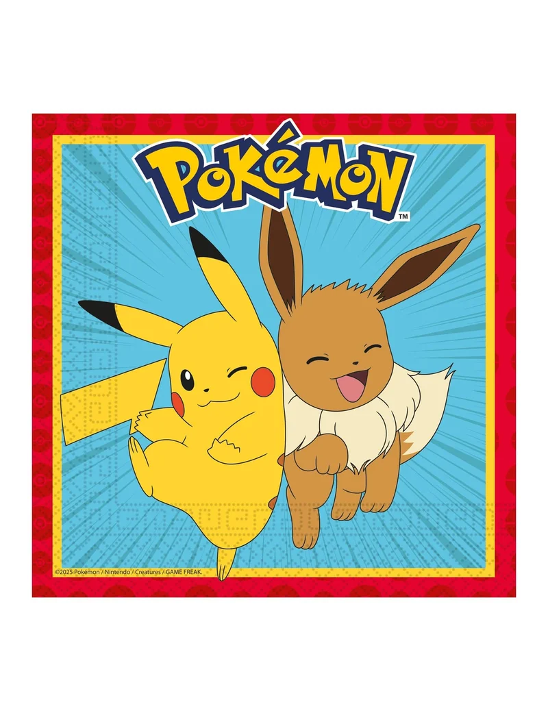 20 Pokémon™ Next Generation Servietten 33 x 33 cm