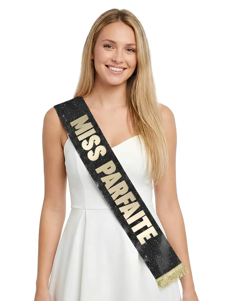 Schärpe Miss Perfekt mit Pailletten