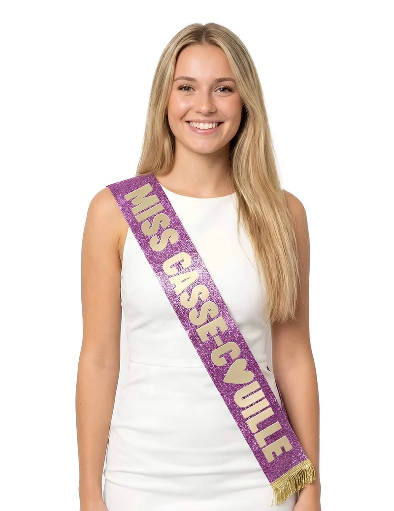 Glitzer-Schärpe Miss Nervensäge