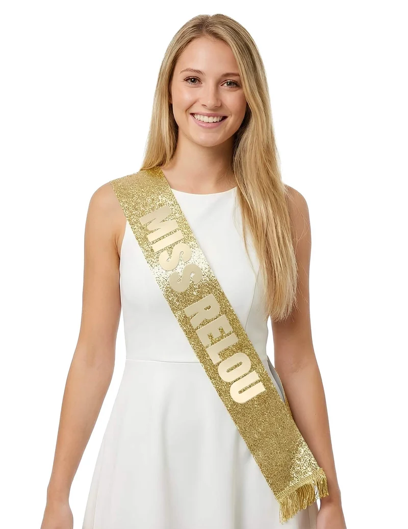 Schärpe Miss Nervensäge mit Pailletten
