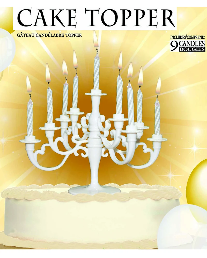 Weißer Kerzenleuchter für Torten & Kuchen