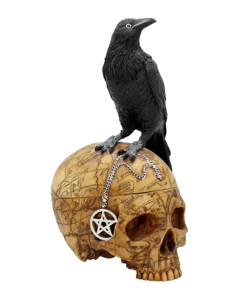 Salem Totenschädel mit Rabe