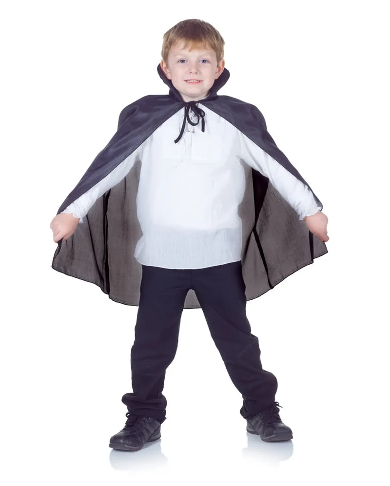 Schwarzer Vampir-Umhang für Kinder