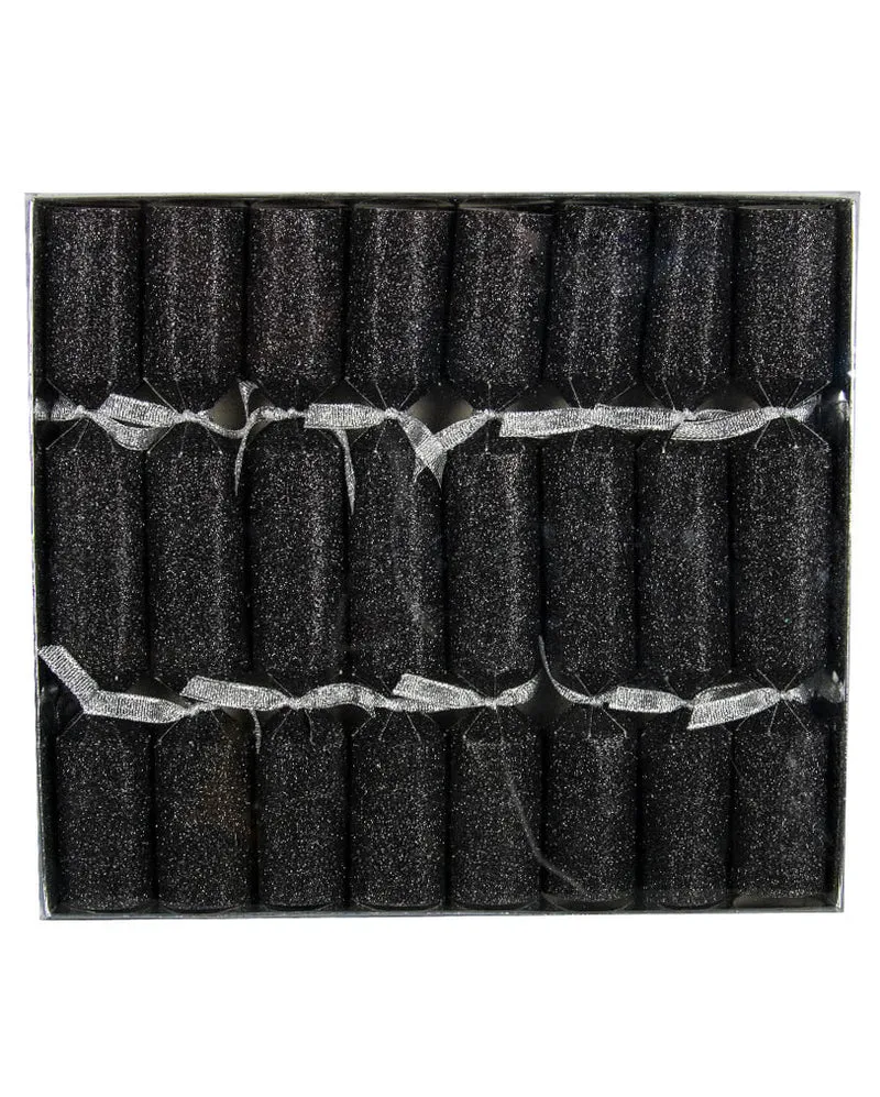 Knallbonbons mit Glitzereffekt Schwarz 8 St.