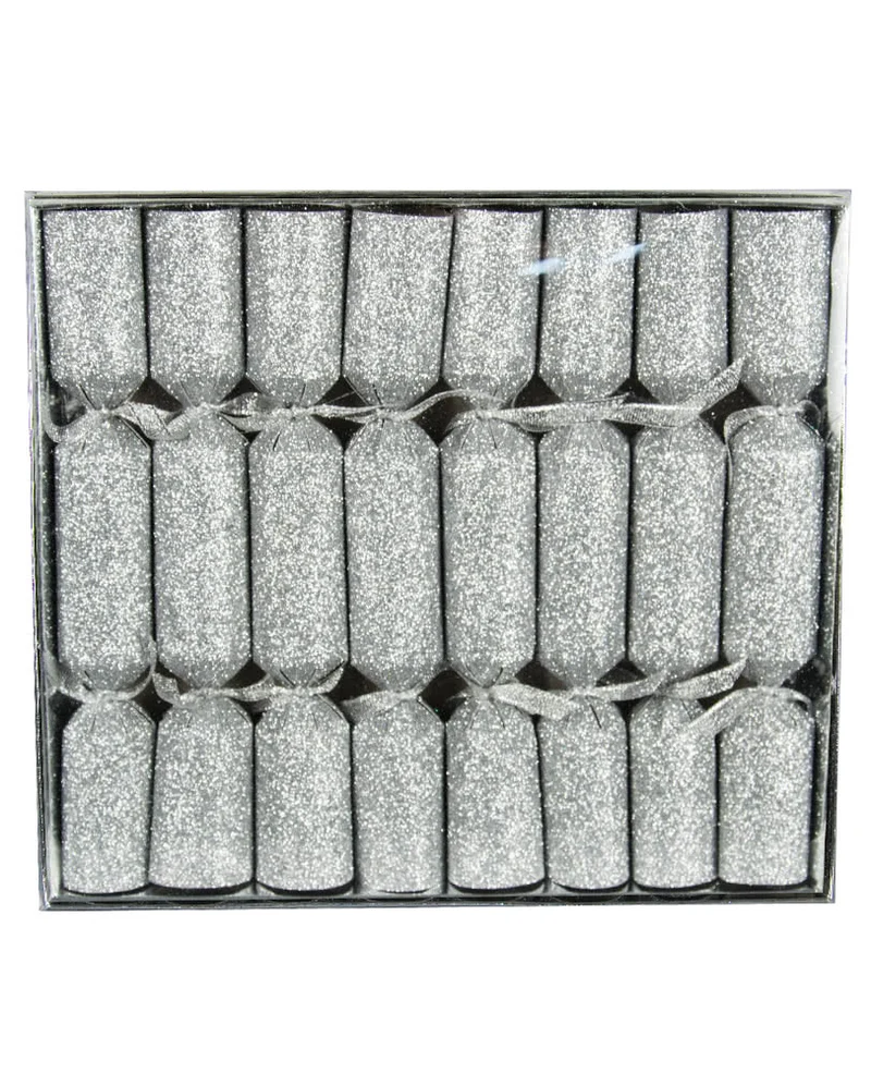 Knallbonbons Glitzereffekt Silber 8 St.