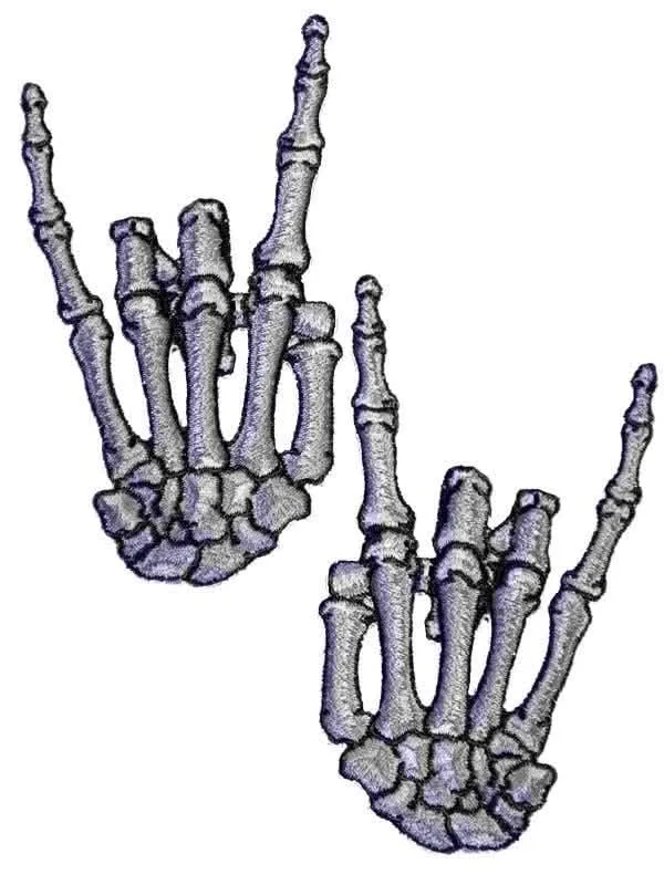 Kreepsville Gothic Skeletthand-Aufnäher