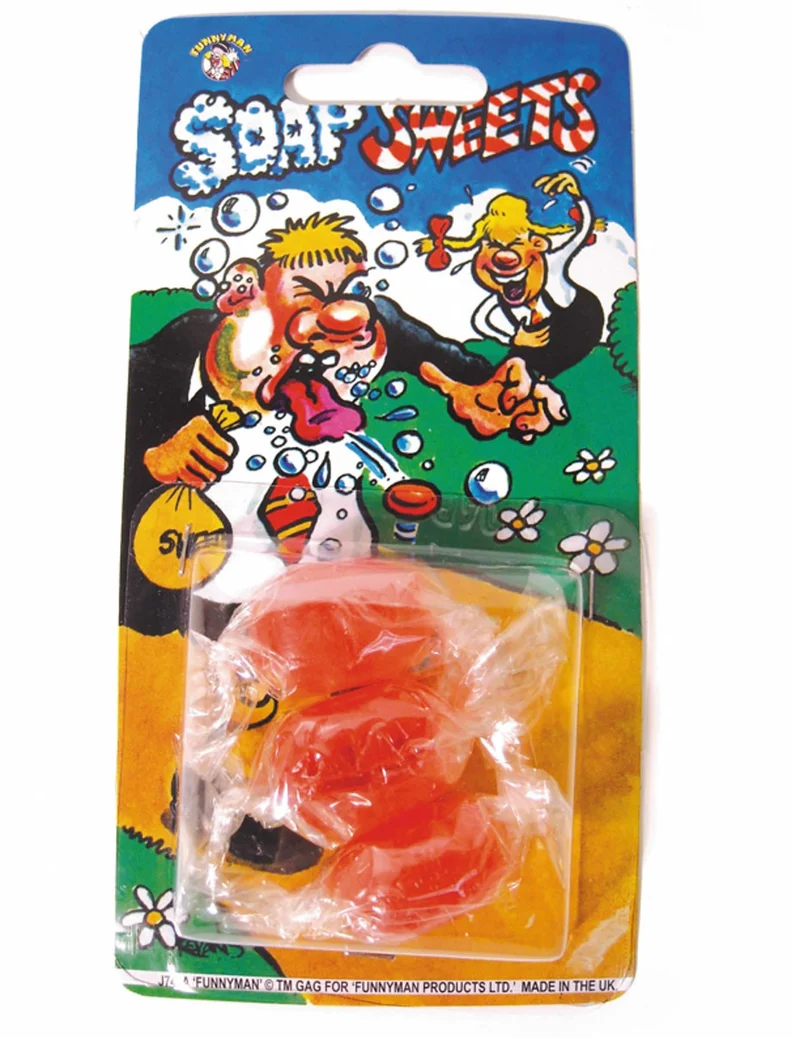 3 Bonbons mit Seifengeschmack Scherzartikel