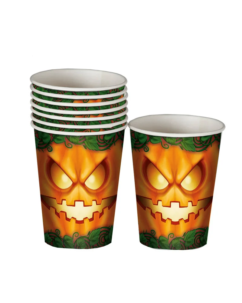 Halloween Kürbis Party Becher 6 Stück