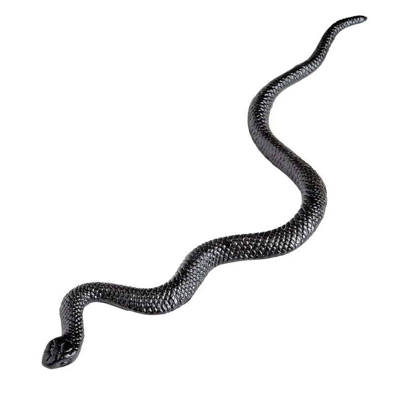 Schwarze Fake-Schlange 12,5cm 12Stück
