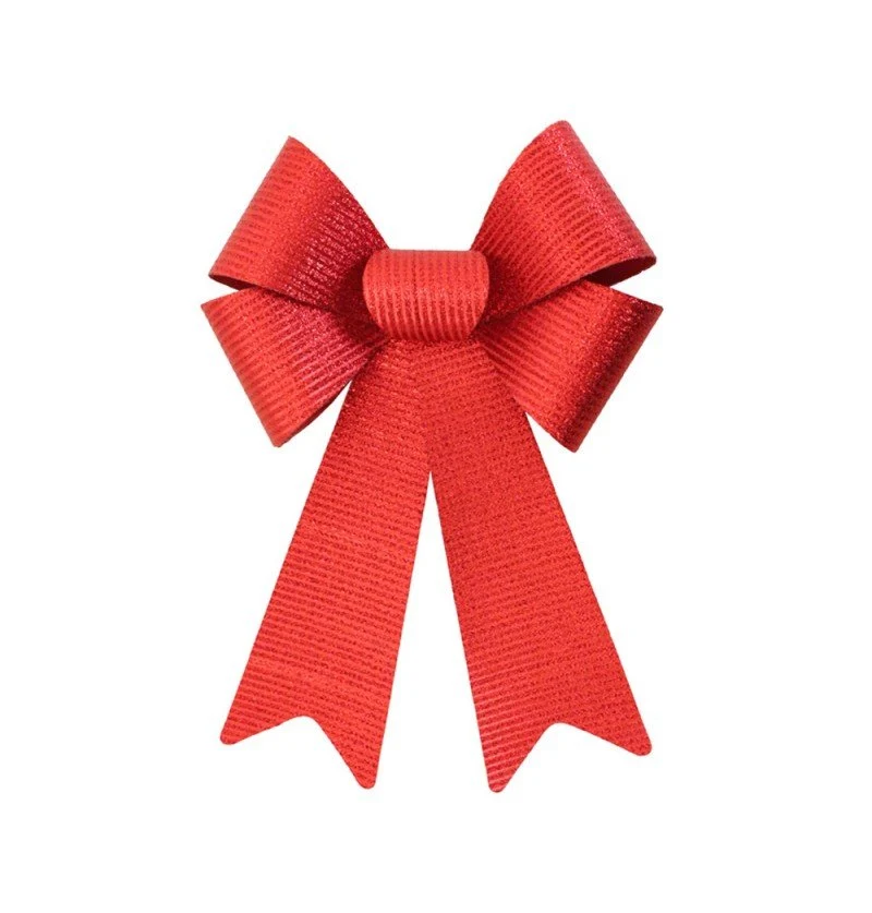 Rote Schleife Glitzerstreifen 38cm