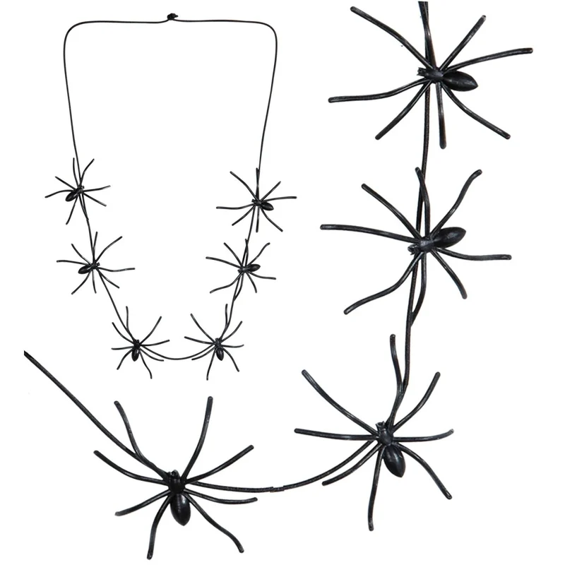 Halloween Halskette Spinnen 60cm