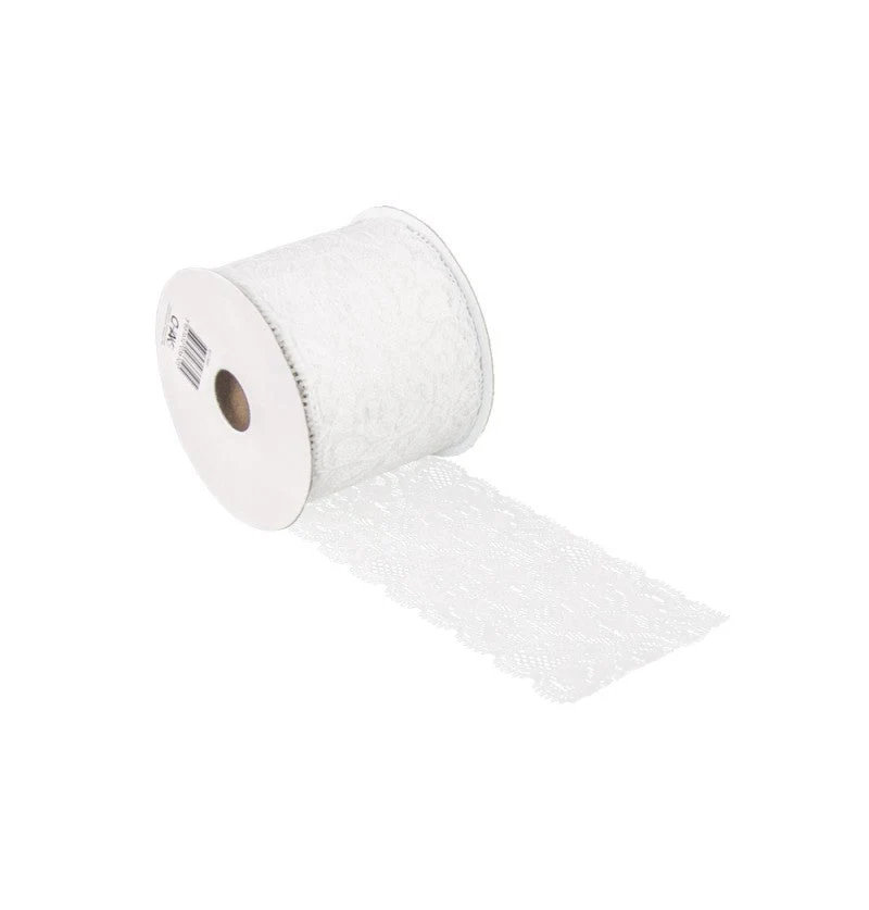 Spitzenband Weiß 7Cm 2m