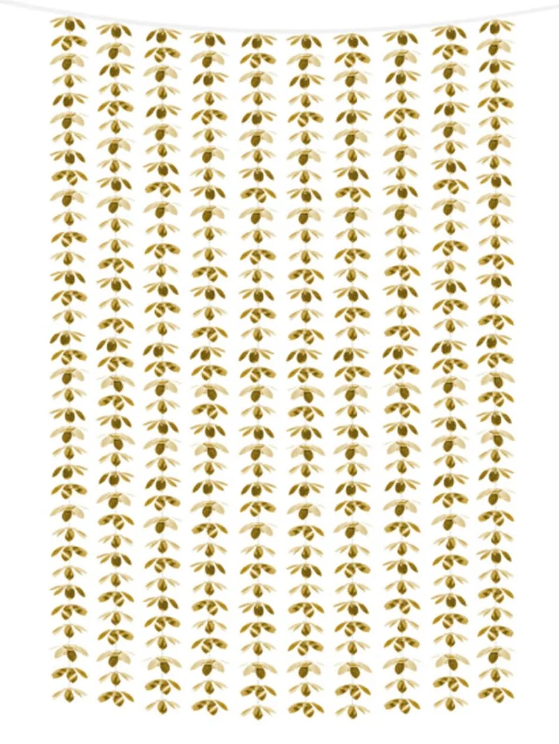 Goldener Aluminium-Blumenvorhang 100 x 210 cm für Hochzeiten