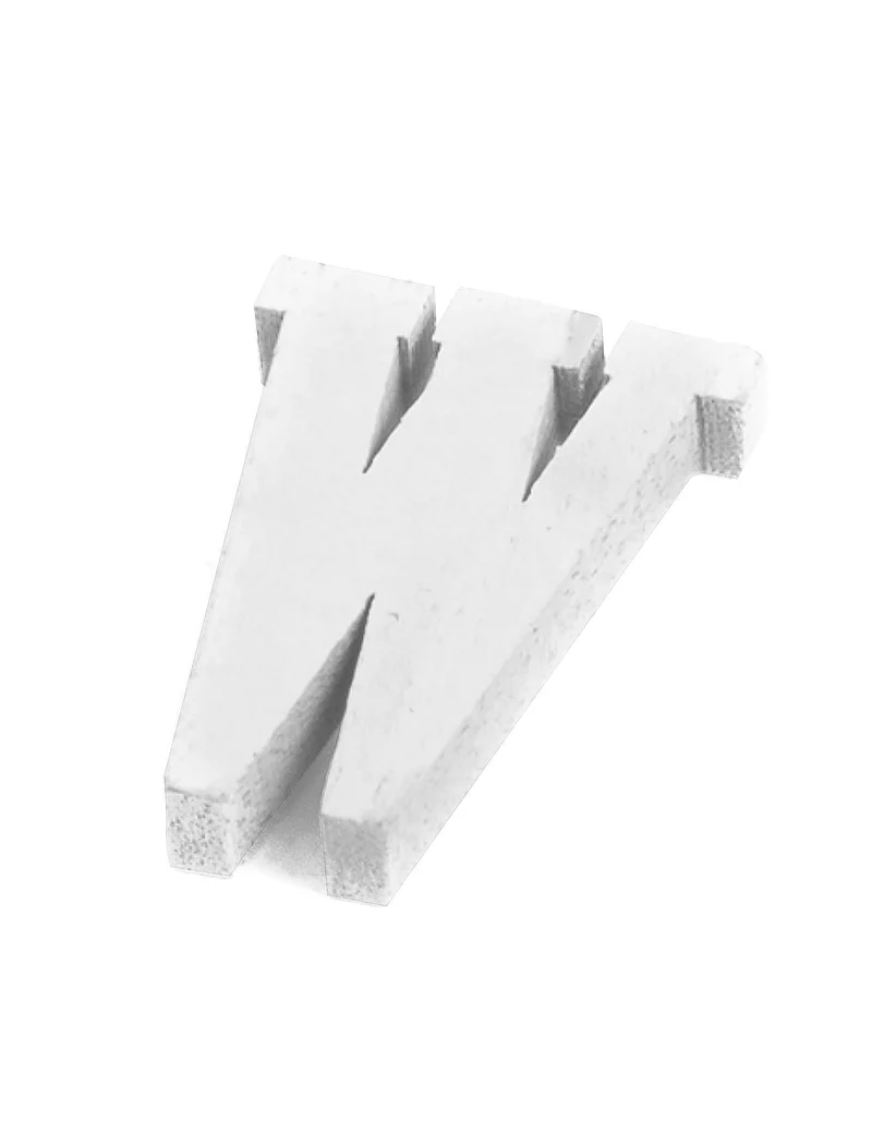 Kleiner weißer Holzbuchstabe W 5 cm für Hochzeiten