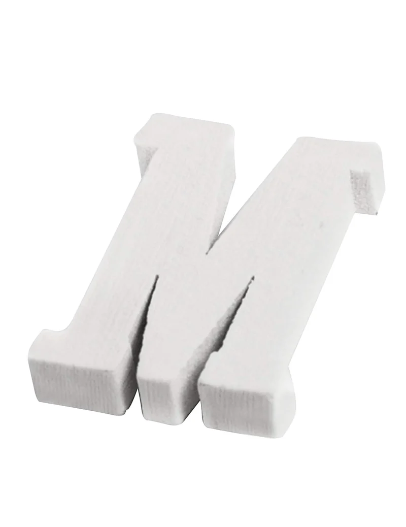 Kleine Holzbuchstabe M weiß 5 cm für Hochzeit