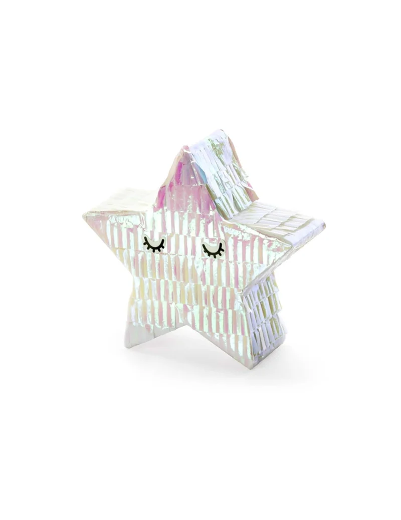 Mini irisierende Stern-Piñata 10,5 cm für Partydekoration